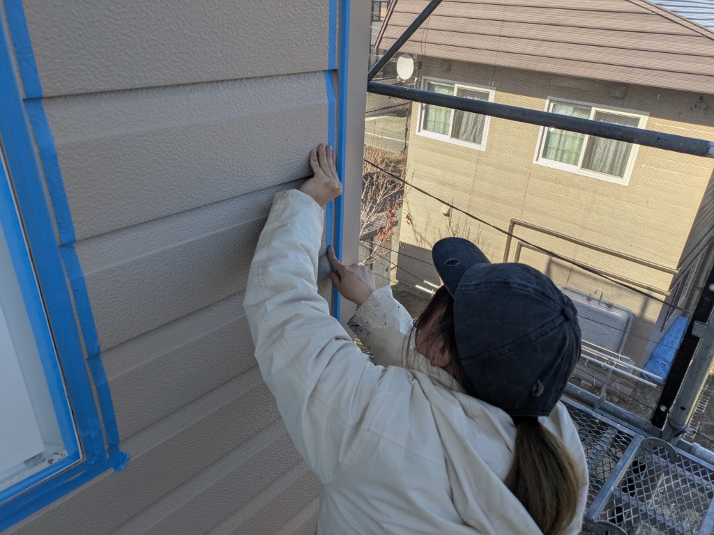 マスキングテープ張り